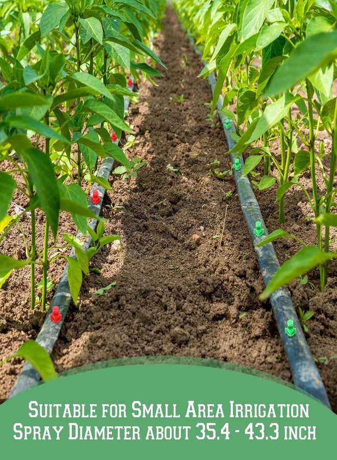 Tujoe 300 Pcs Misting Nozzle Sprayer 90/180/360 Degree Atomizing Micro Sprinklers Drip Ring Irrigation Emitters Sprinkler Nozzle Refraction Drip Emitters for Garden Agriculture Lawn - Image 4